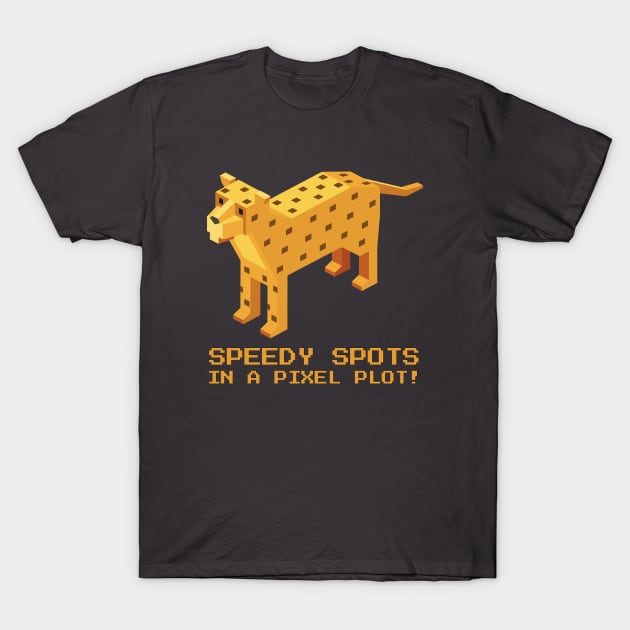 Pixel Cheetah Dash - Speedy Spots in a Pixel Plot T-Shirt by WeAreTheWorld